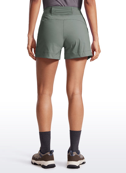 Ripstop Zip Pocket Mid Rise Short 4''
