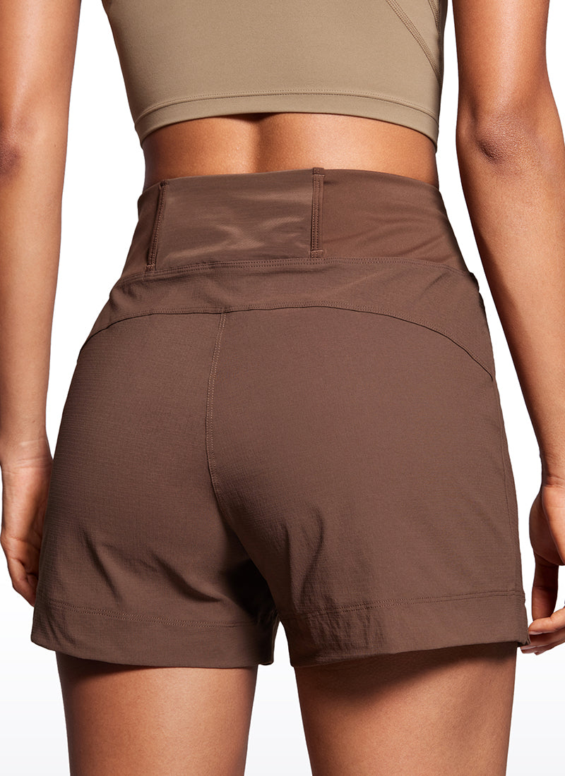 Ripstop Zip Pocket Mid Rise Short 4''