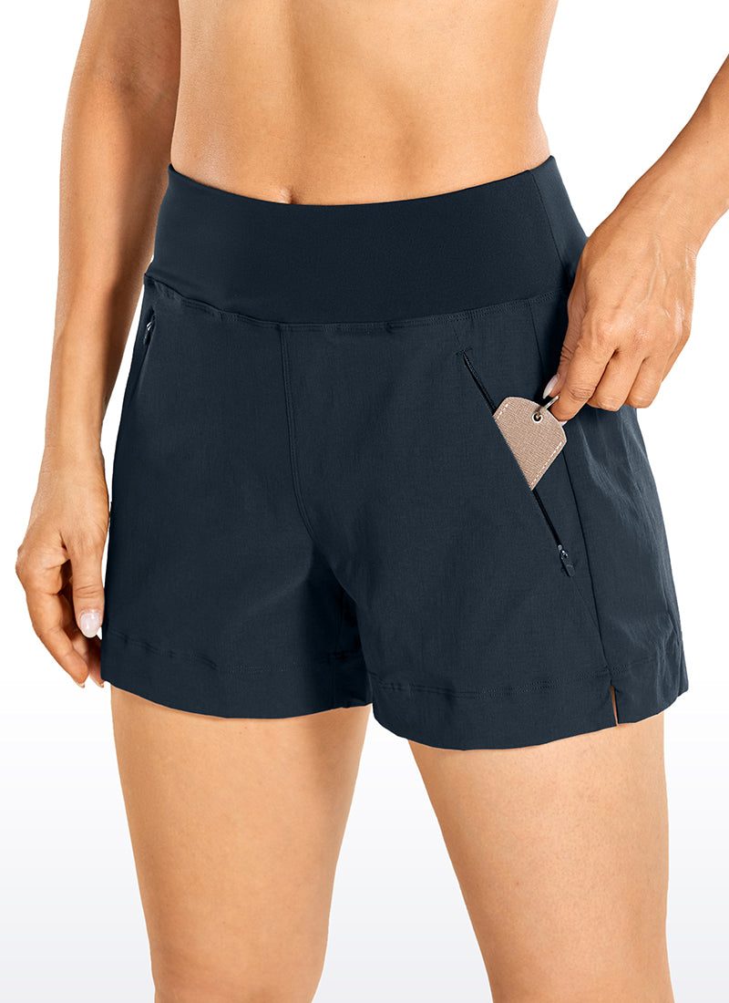 Ripstop Zip Pocket Mid Rise Short 4''