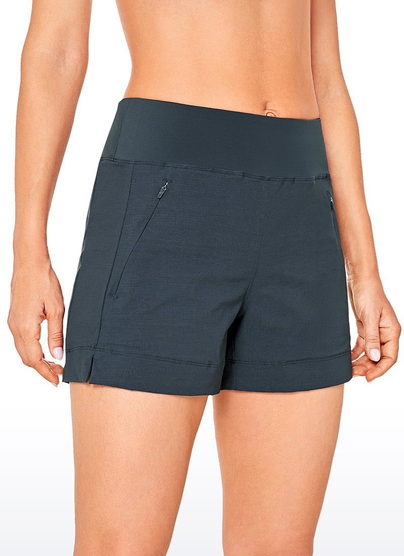 Ripstop Zip Pocket Mid Rise Short 4''