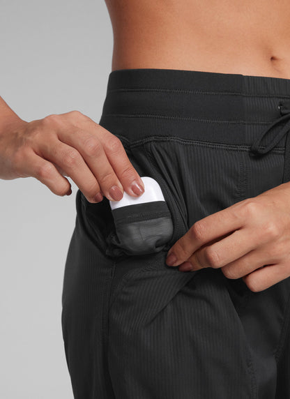 Striped Ruched Pocket Jogger 28''