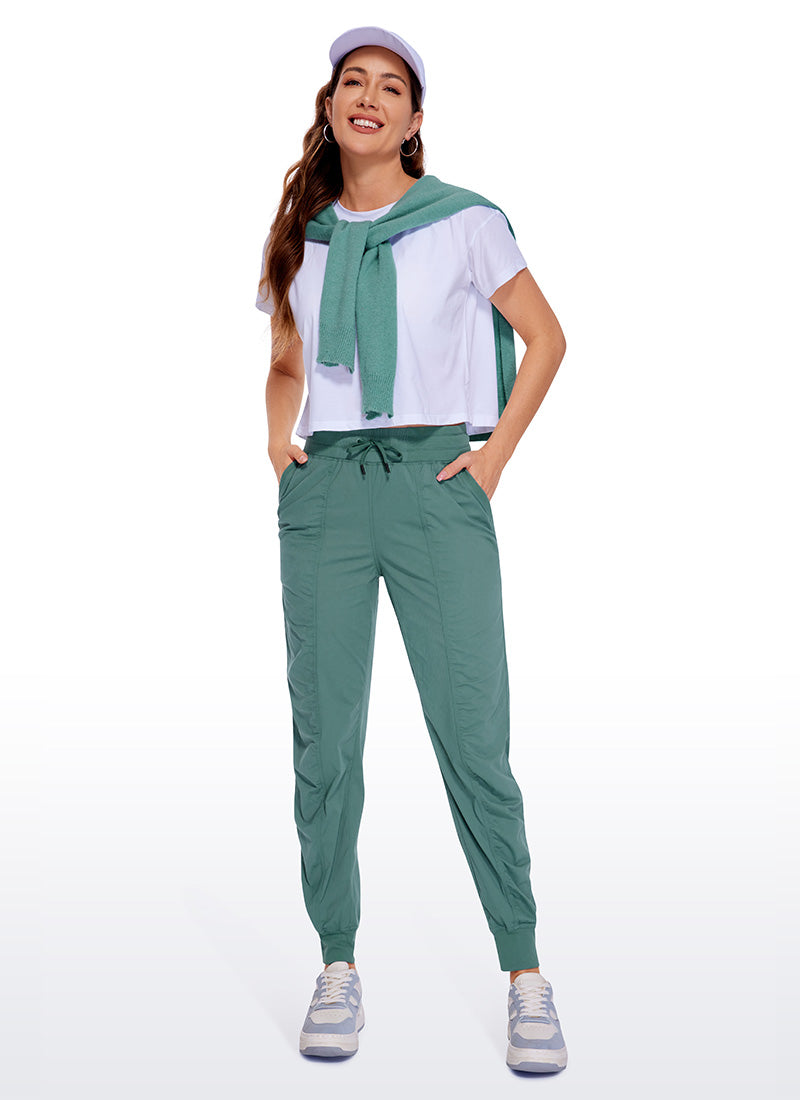 Striped Ruched Pocket Jogger 28''