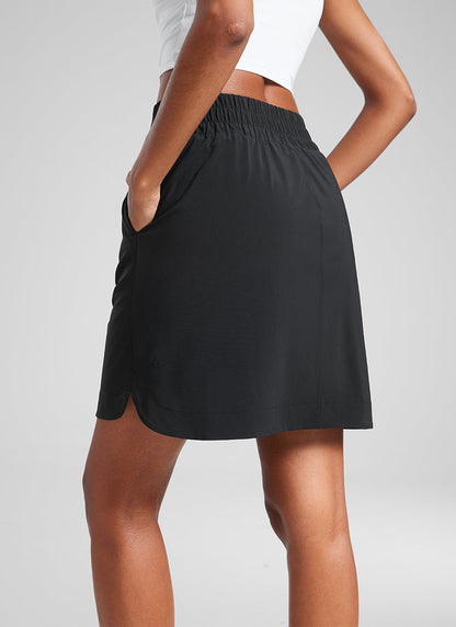 Feathery-Fit Soft A Line Pocket Skirt 18''