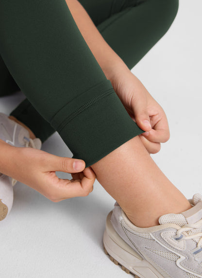 Girls Matte Thermal Fleece Lined Legging