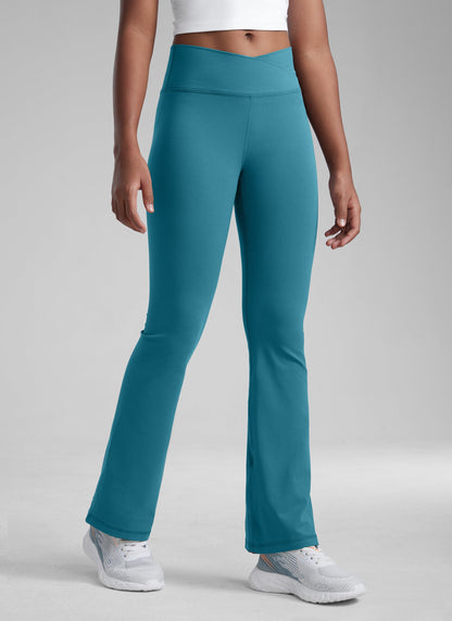 Butterluxe Girls Crossover Flare Leggings