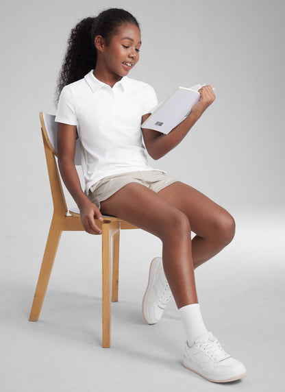 Girls Cloud Jersey Polo Shirts