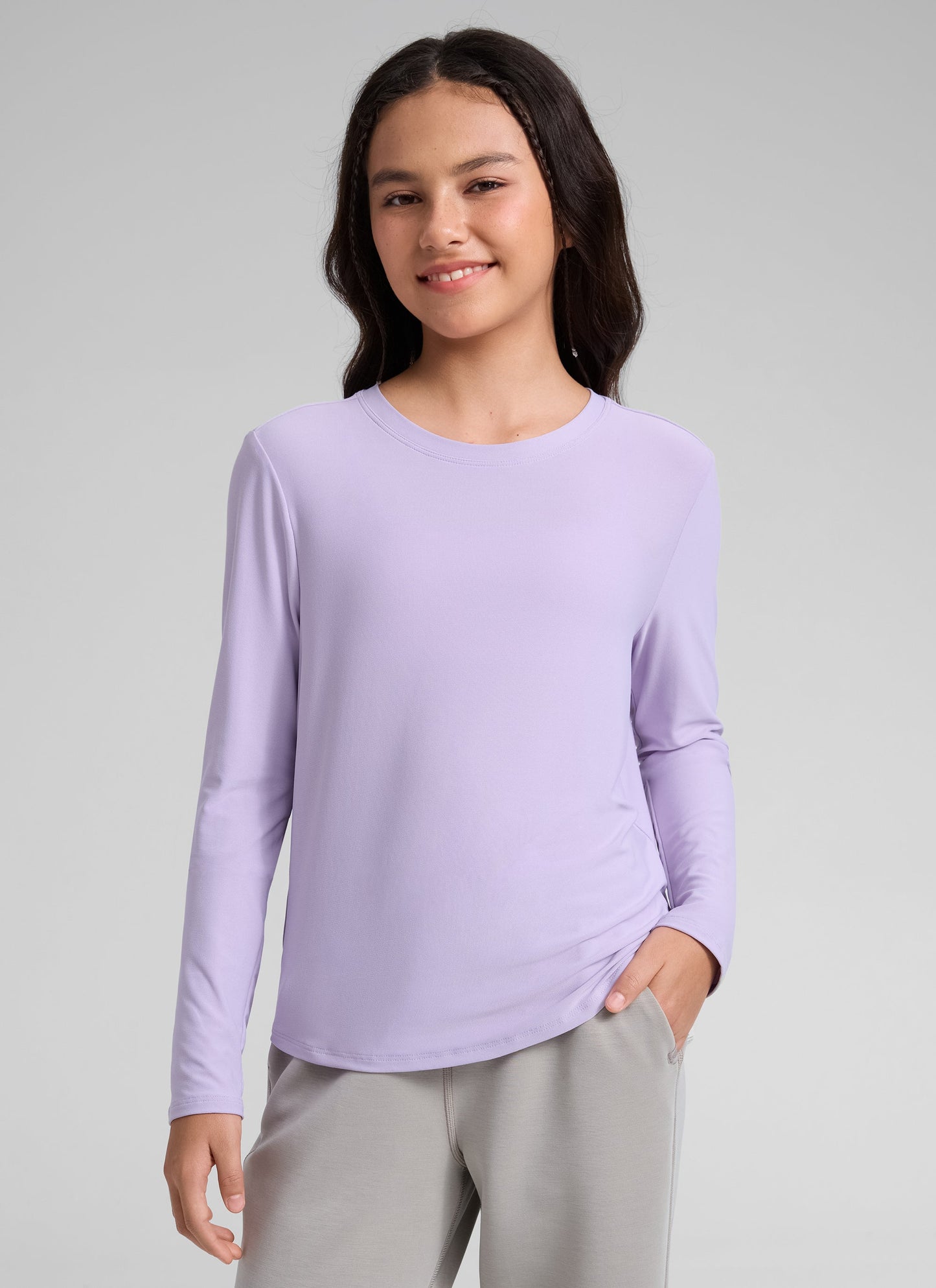 Girls Cloudweight Side Slit Long Sleeve