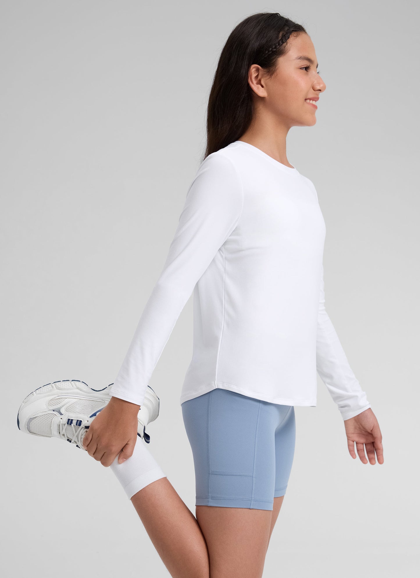 Girls Cloudweight Side Slit Long Sleeve