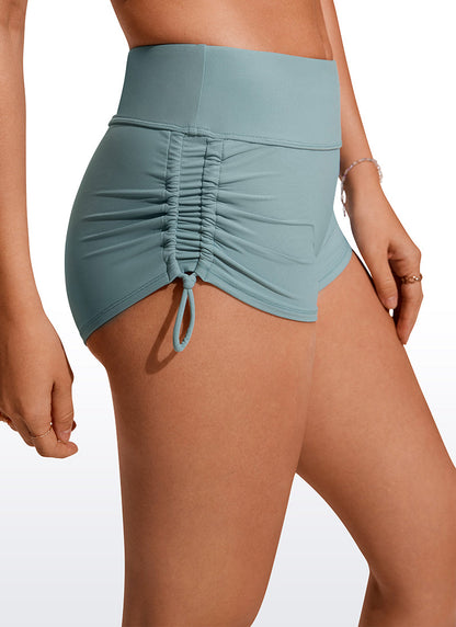 Sunshine Ruched Side High Rise Swim Short