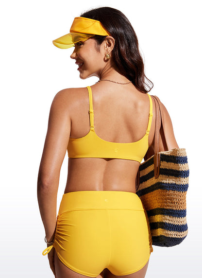 Scoop Neck Adjustable Strap Bikini Top