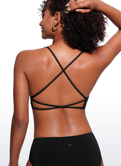 Sunshine Criss Cross Back V Neck Bikini Top