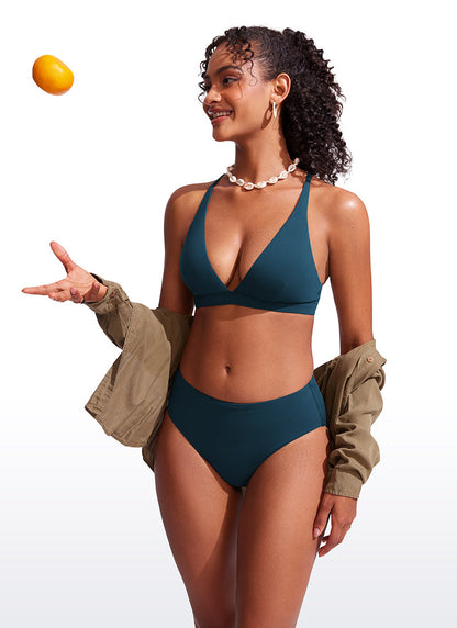 Sunshine Criss Cross Back V Neck Bikini Top