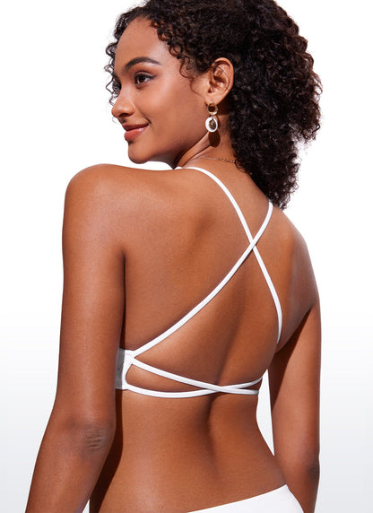 Sunshine Criss Cross Back V Neck Bikini Top