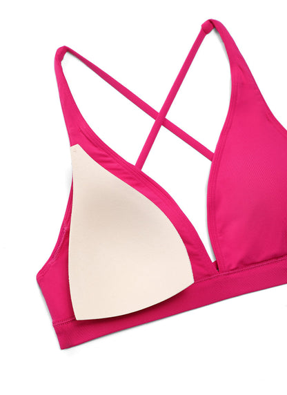 Sunshine Criss Cross Back V Neck Bikini Top