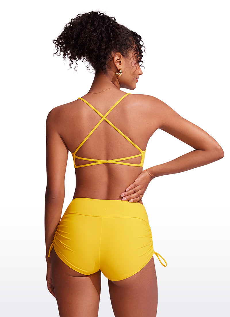 Sunshine Criss Cross Back V Neck Bikini Top