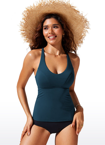 Sunshine Cross Back Tankini Top