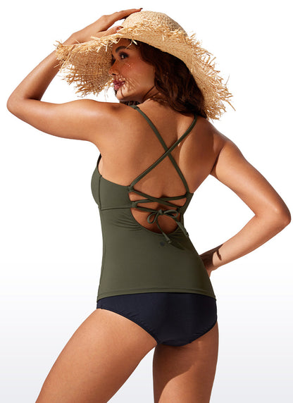 Sunshine Cross Back Tankini Top