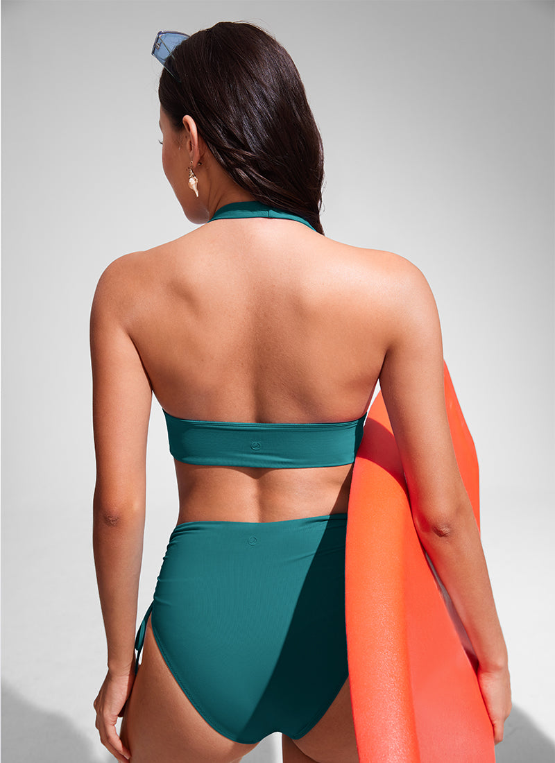 Halter Padded Backless Bikini Top
