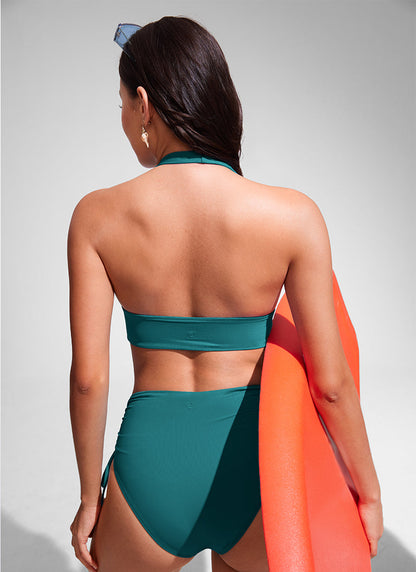 Halter Padded Backless Bikini Top