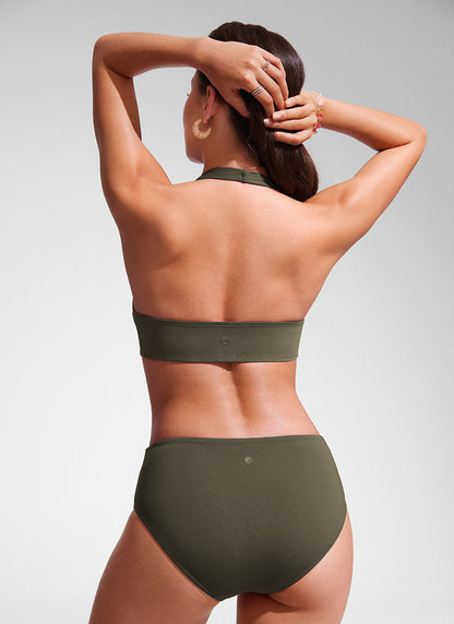 Halter Padded Backless Bikini Top