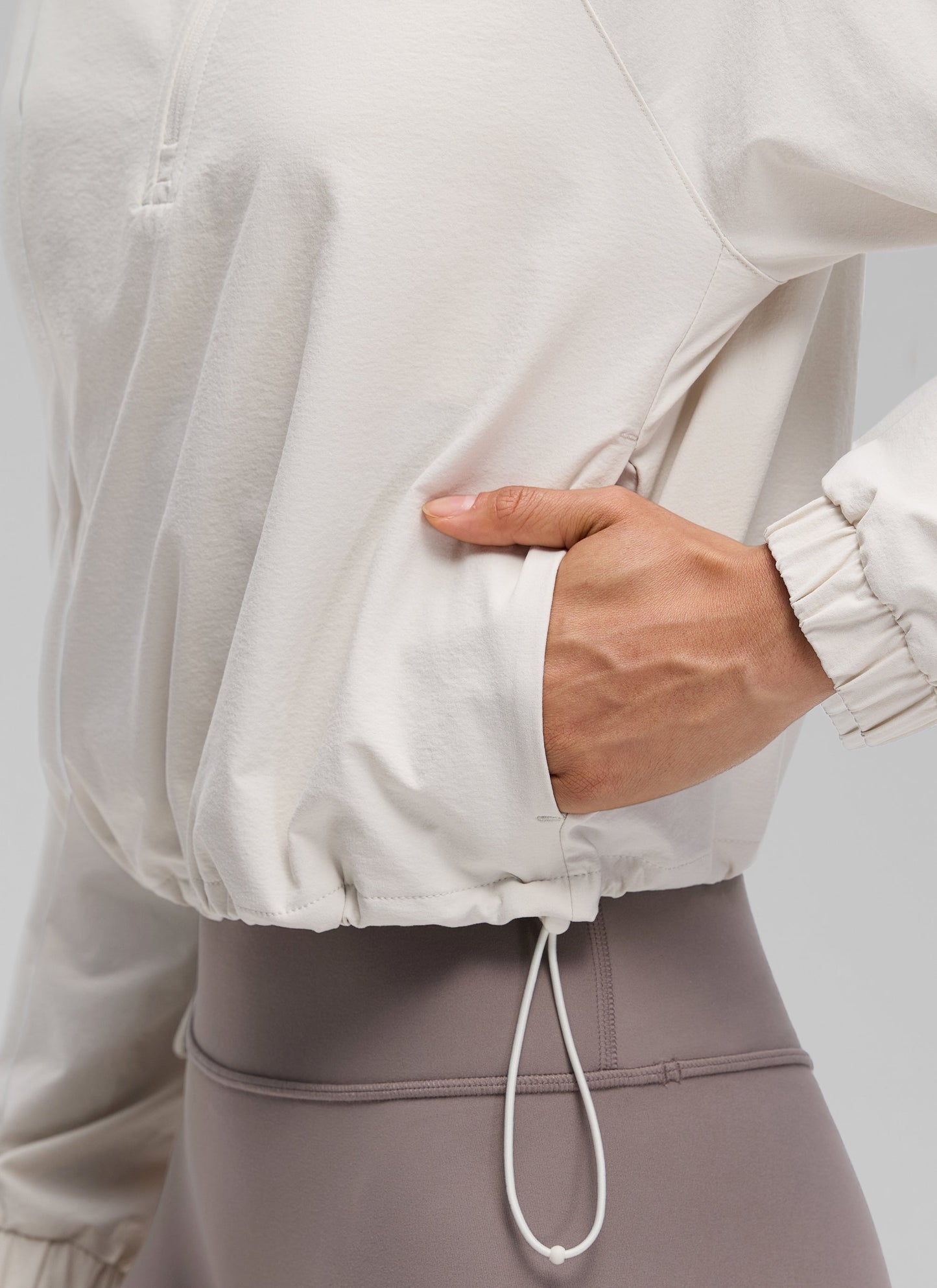 Half Zip Lightweight Pocket Long Sleeve