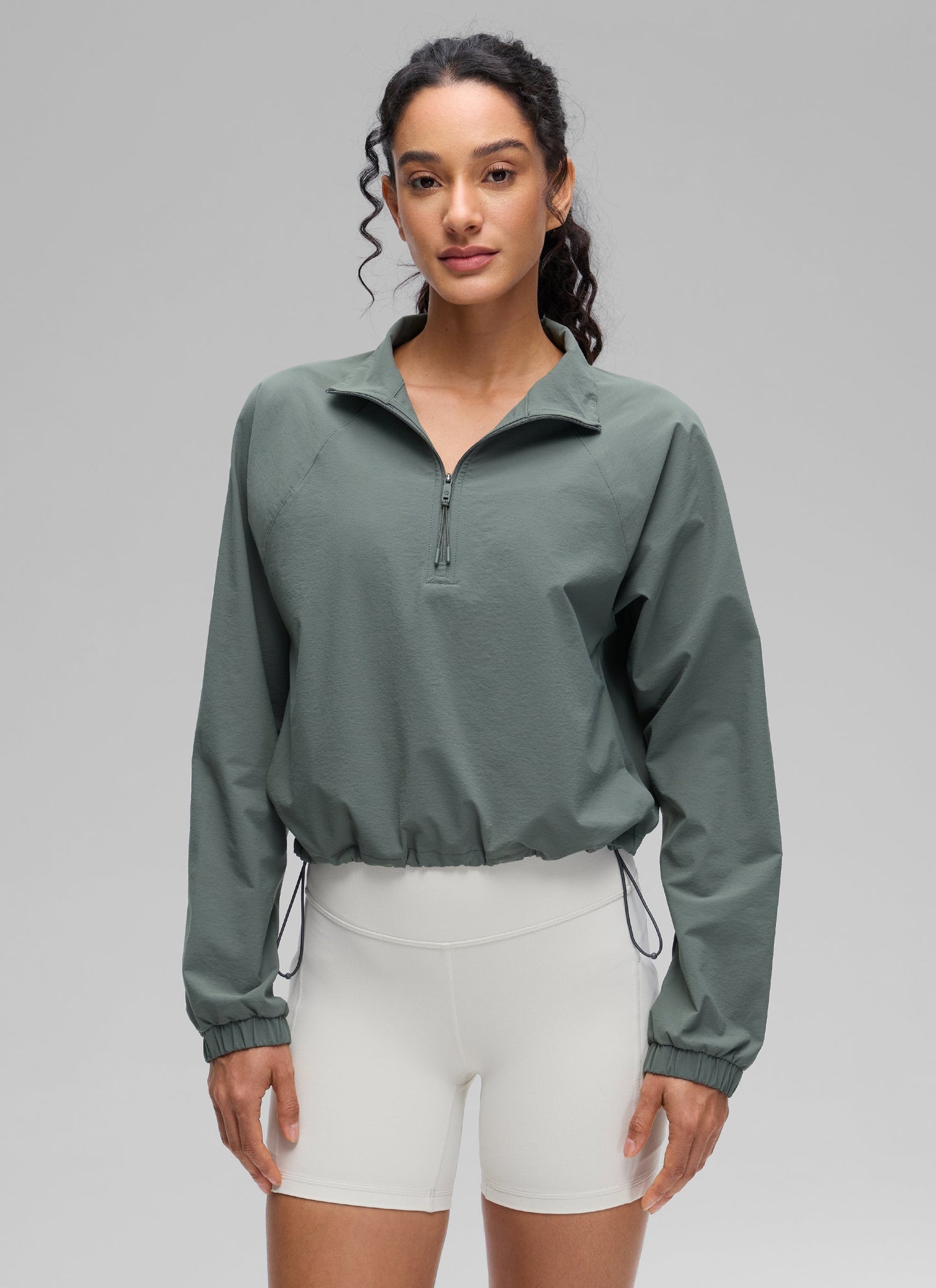 Half Zip Lightweight Pocket Long Sleeve
