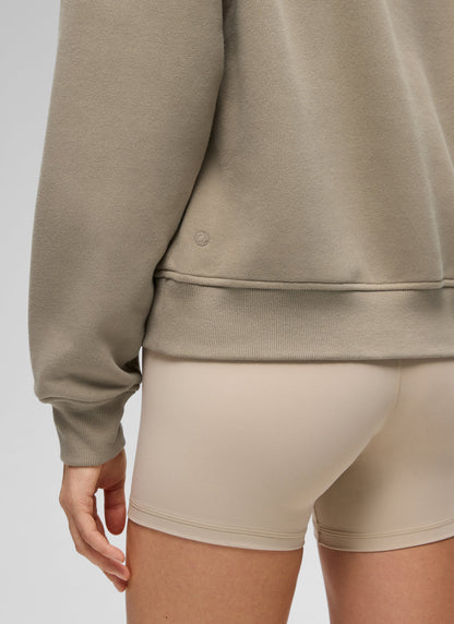 Fleece Lined Half Zip Funnel neck Sweatshirt