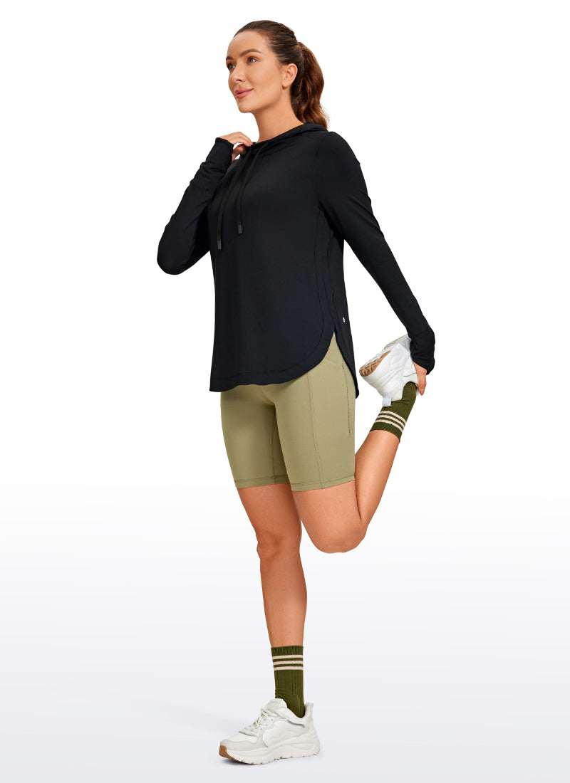 Brushed Feeling Thumbhole Hoodie