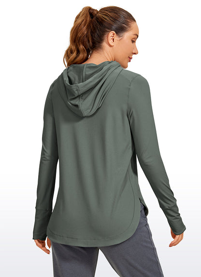 Brushed Feeling Thumbhole Hoodie