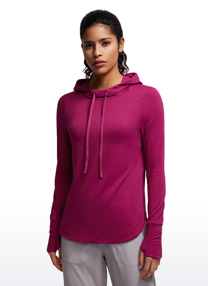 Brushed Feeling Thumbhole Hoodie