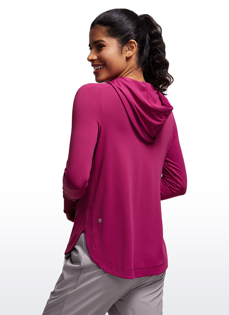 Brushed Feeling Thumbhole Hoodie