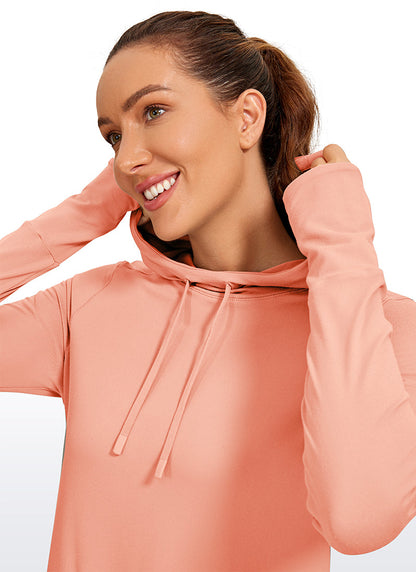 Brushed Feeling Thumbhole Hoodie