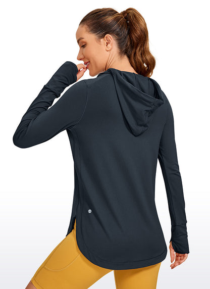 Brushed Feeling Thumbhole Hoodie