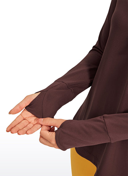 Brushed Feeling Thumbhole Hoodie