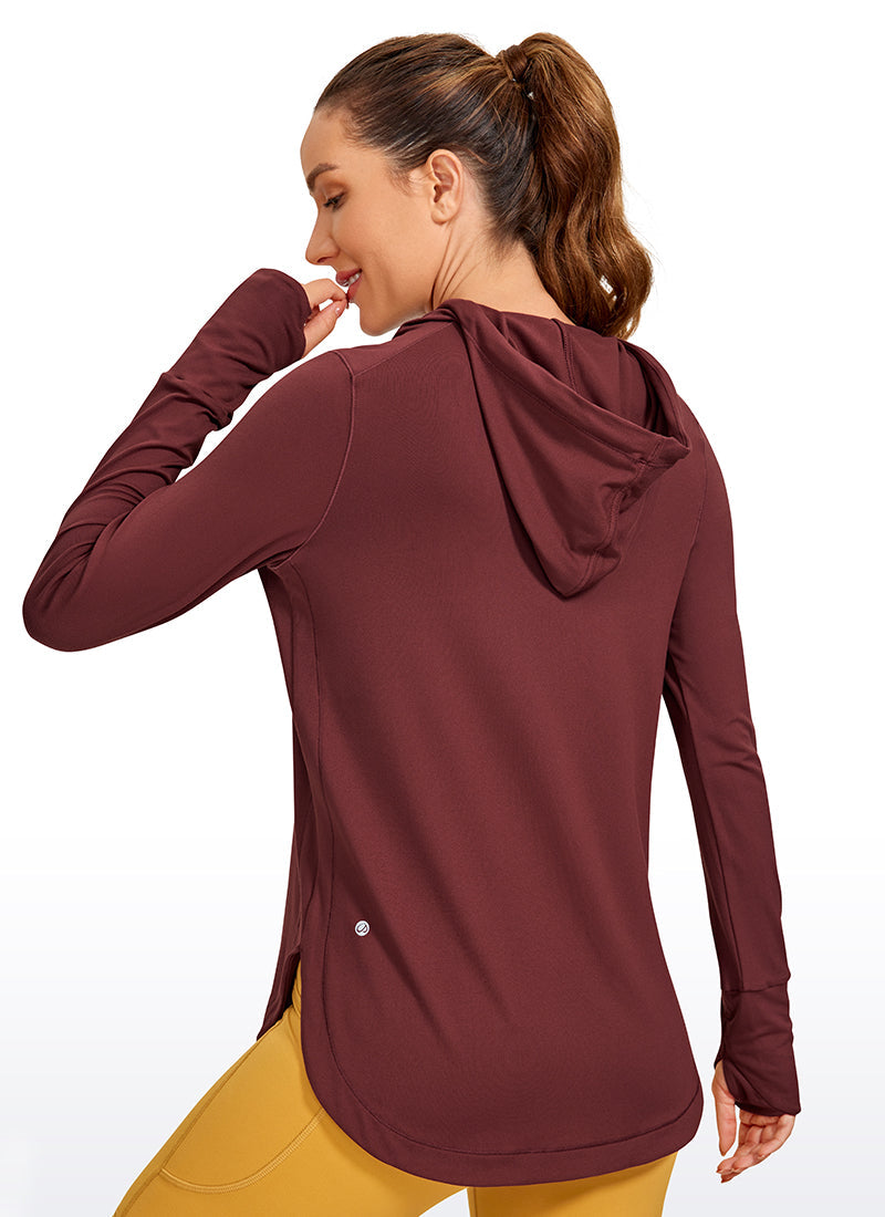 Brushed Feeling Thumbhole Hoodie