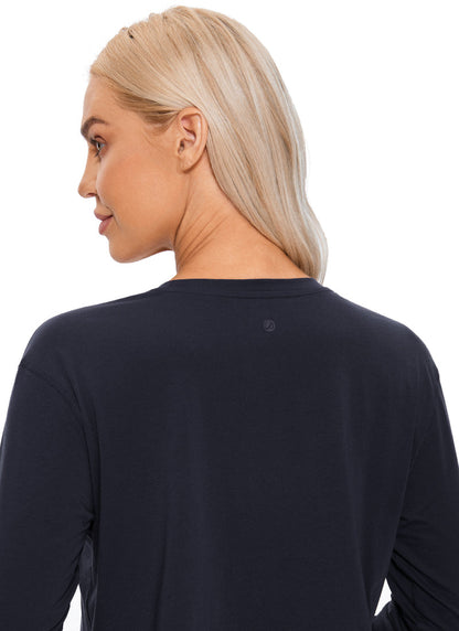 Pima Cotton Cropped Long Sleeve