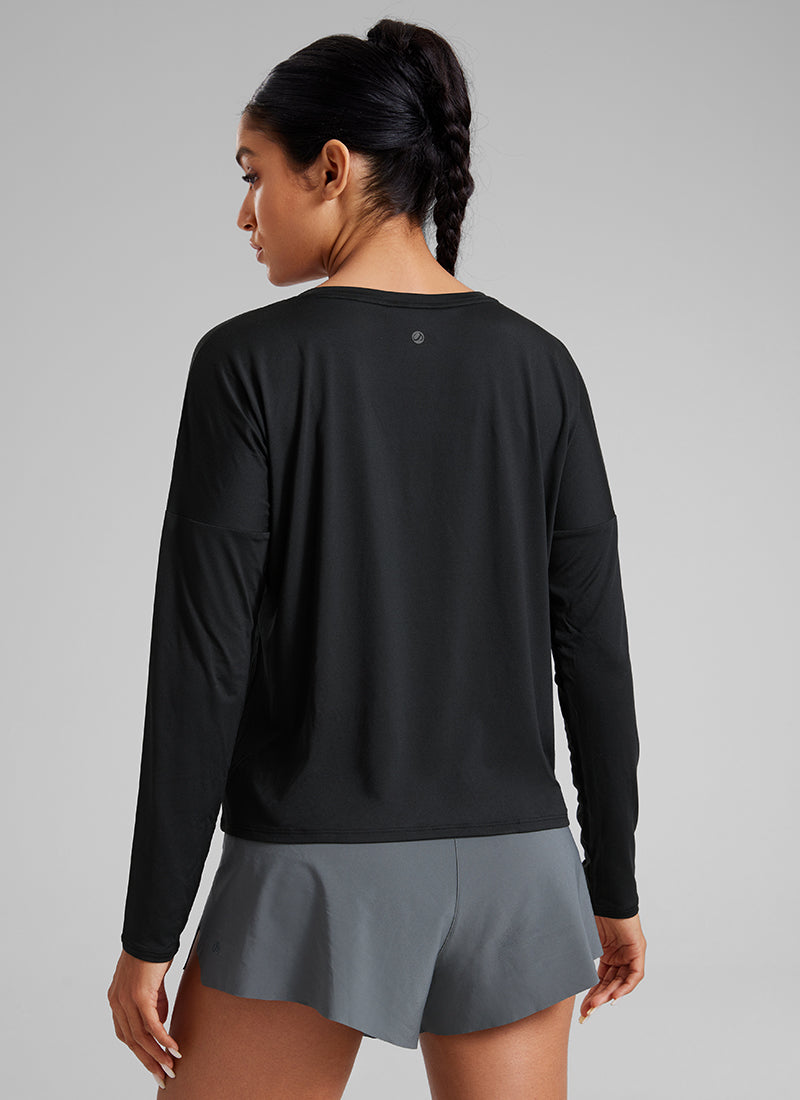 UPF 50+ Lightweight Heather Cropped Long Sleeves