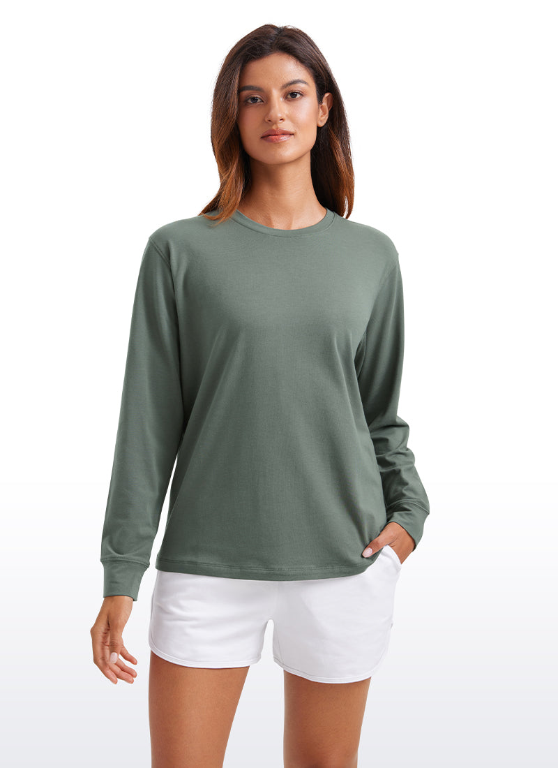 Pima Cotton Loose Fit Long Sleeve