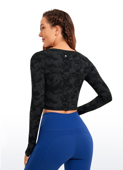 Butterluxe Scoop Neck Cropped Long Sleeve