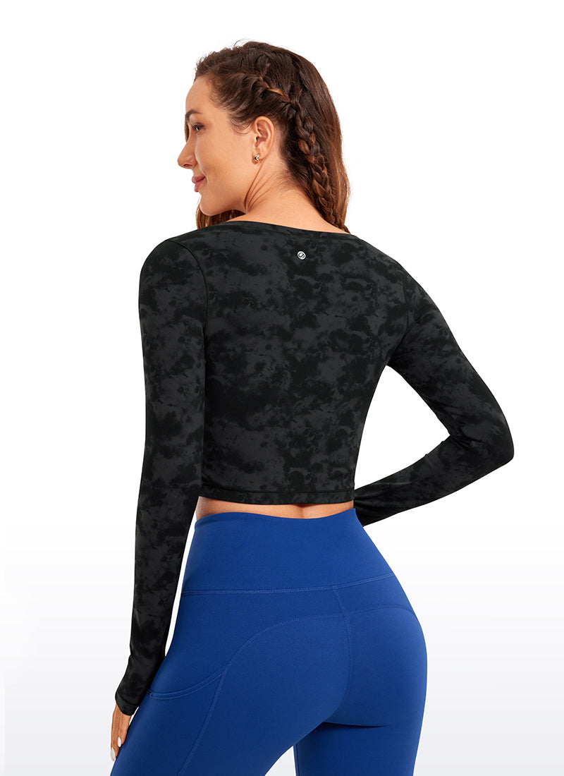 Butterluxe Scoop Neck Cropped Long Sleeve