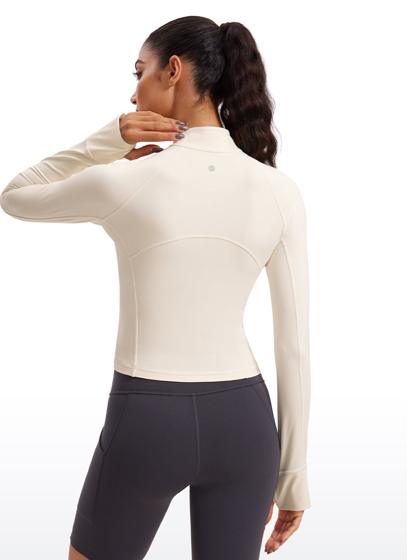 Butterluxe Half Zip Cropped Long Sleeve