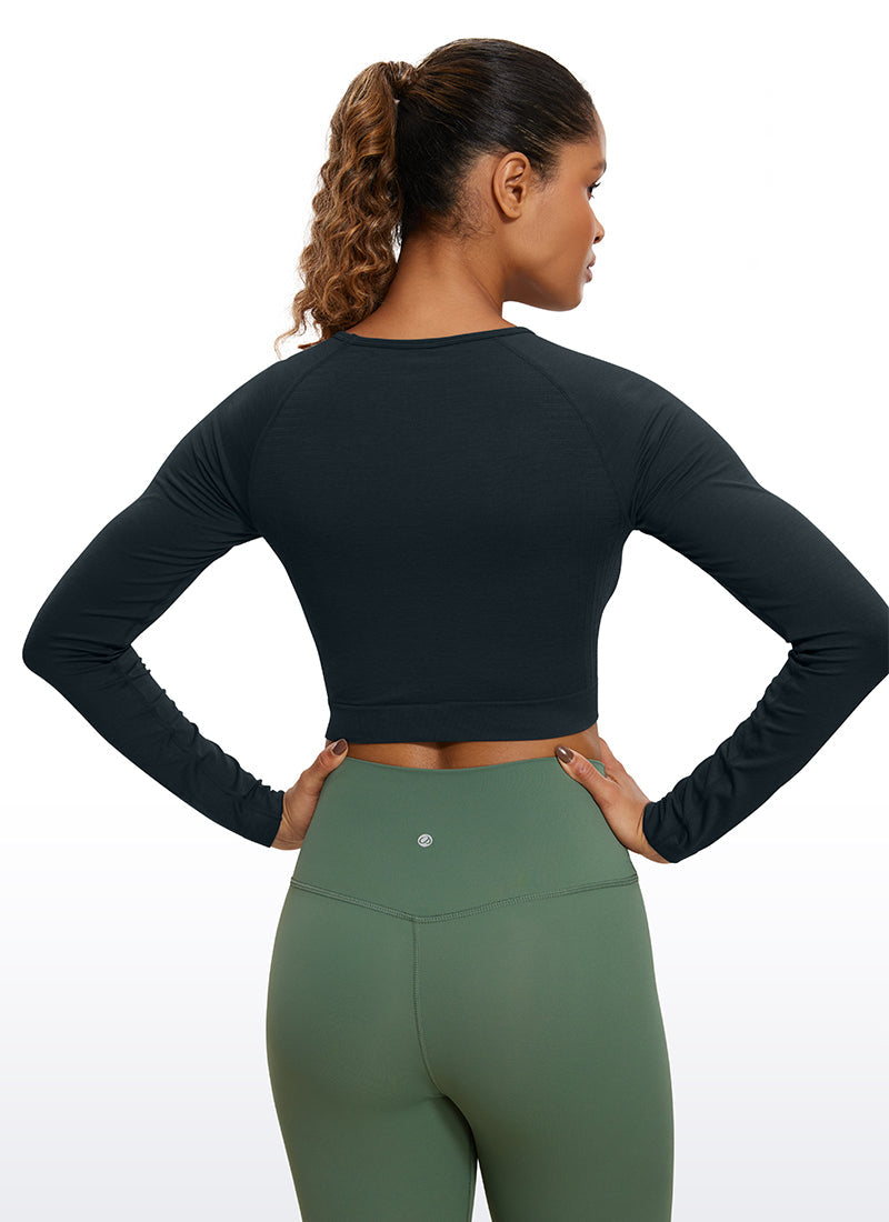 Seamless Slim Fit Cropped Long Sleeve