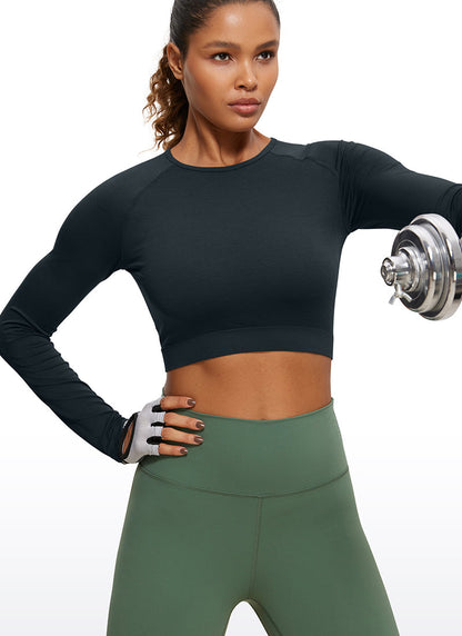 Seamless Slim Fit Cropped Long Sleeve