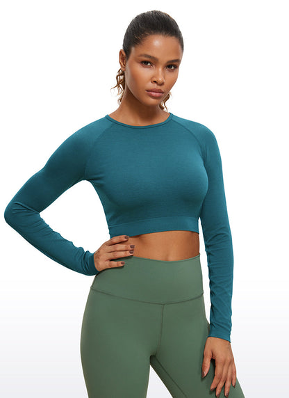 Seamless Slim Fit Cropped Long Sleeve