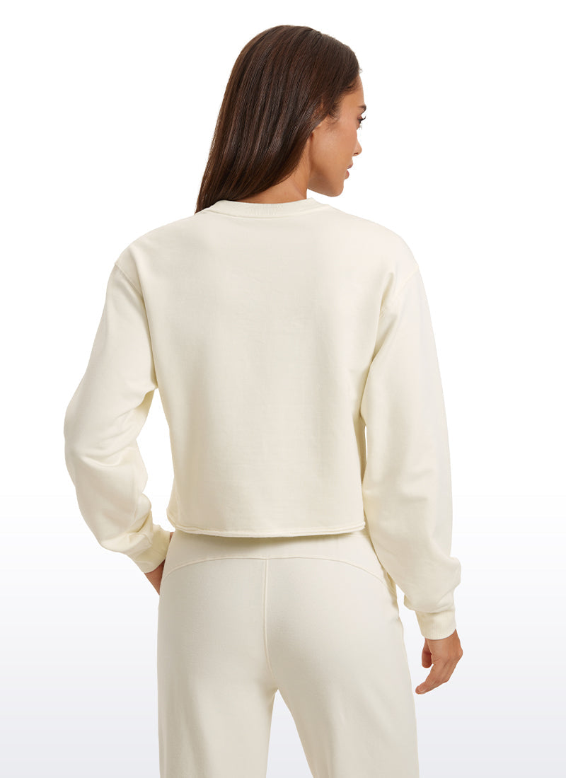 Amenity Double Raw Hem Sweatshirt