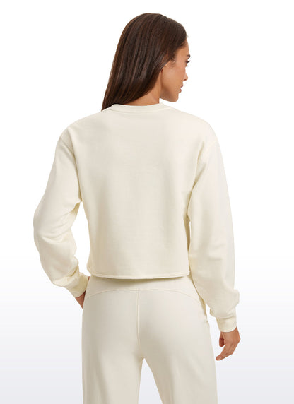 Amenity Double Raw Hem Sweatshirt