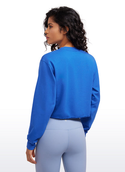 Amenity Double Raw Hem Sweatshirt