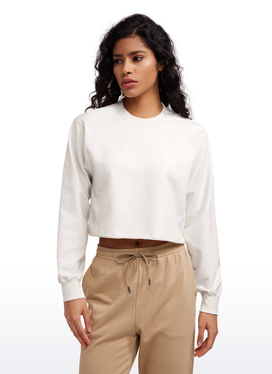Amenity Double Raw Hem Sweatshirt