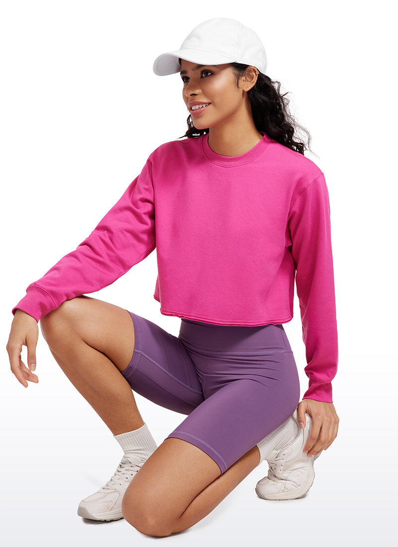 Amenity Double Raw Hem Sweatshirt