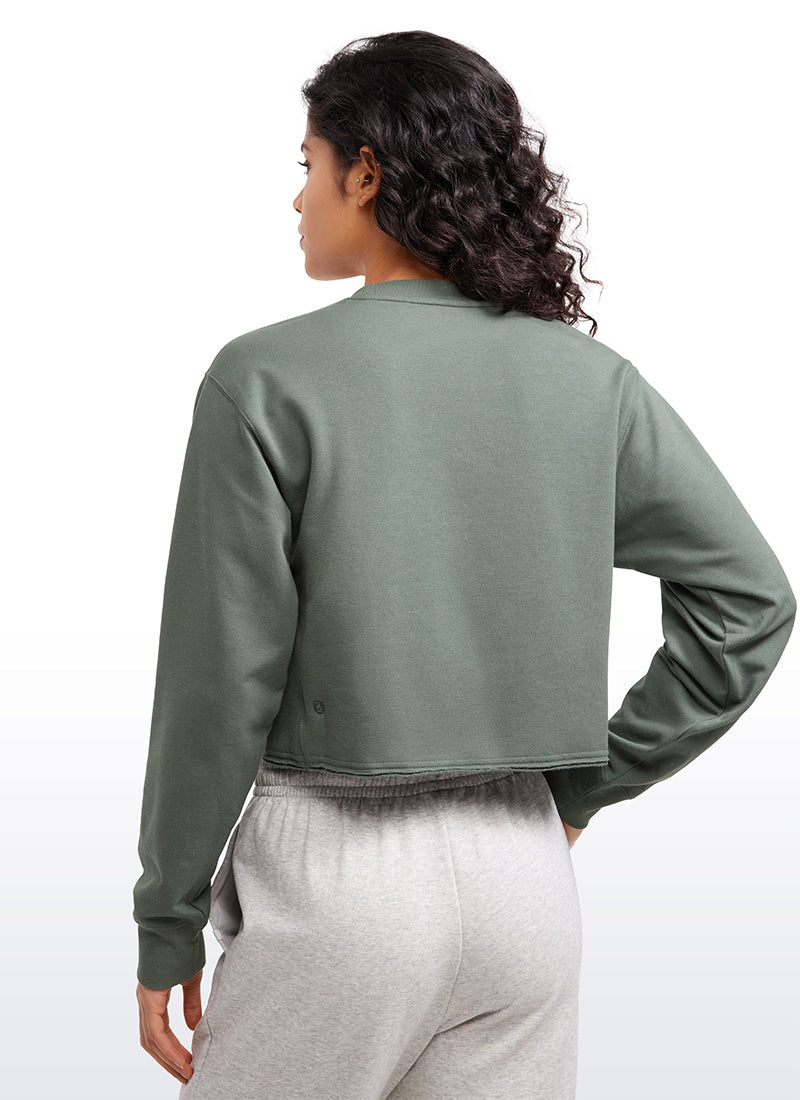 Amenity Double Raw Hem Sweatshirt